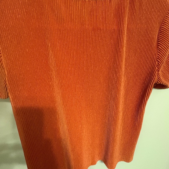 & Other Stories Vibrant Orange Ribbed Tee - Picture 4 of 4